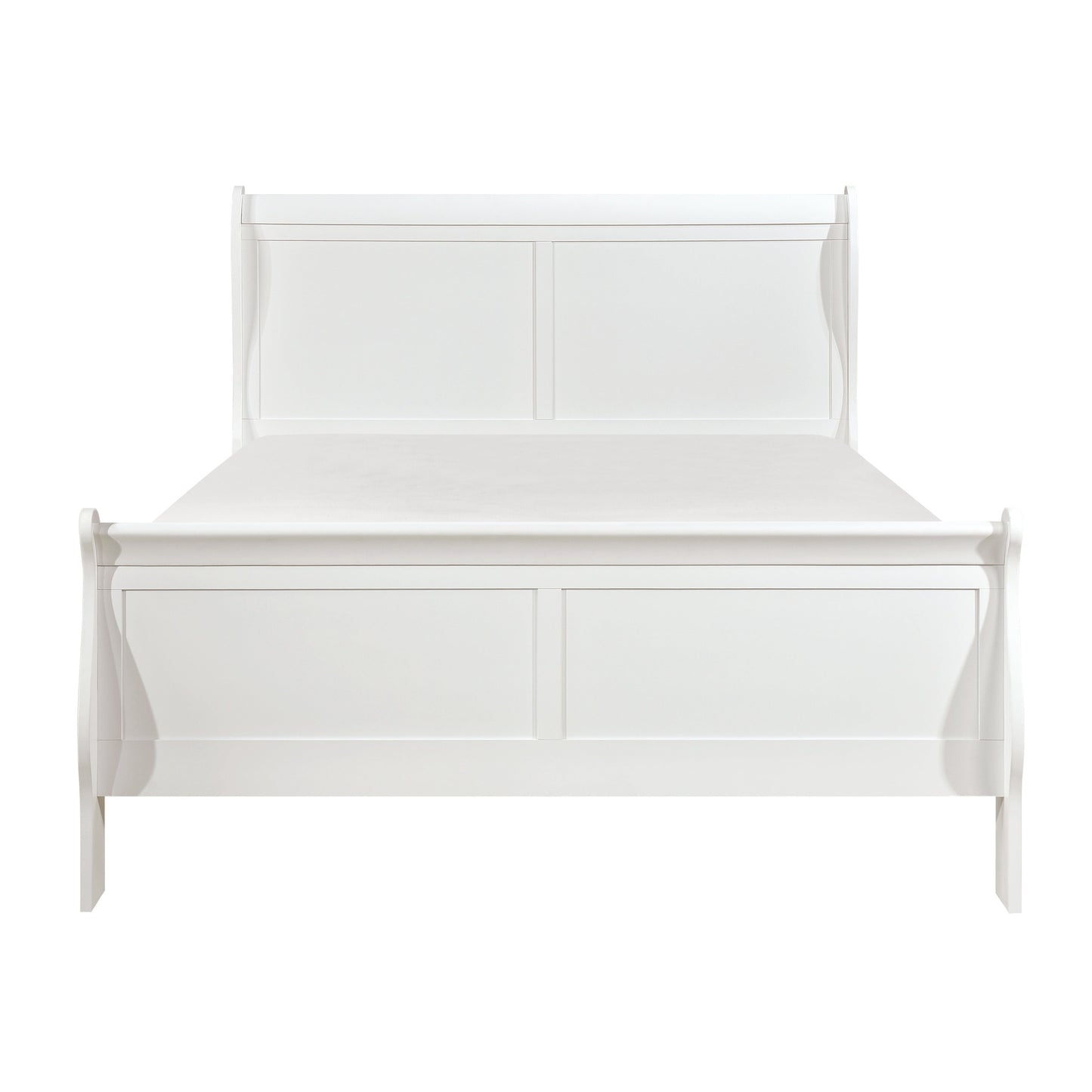 Mayville White King Sleigh Bed - SET | 2147KW-1 | 2147KW-3EK - Luna Furniture - Dallas Store