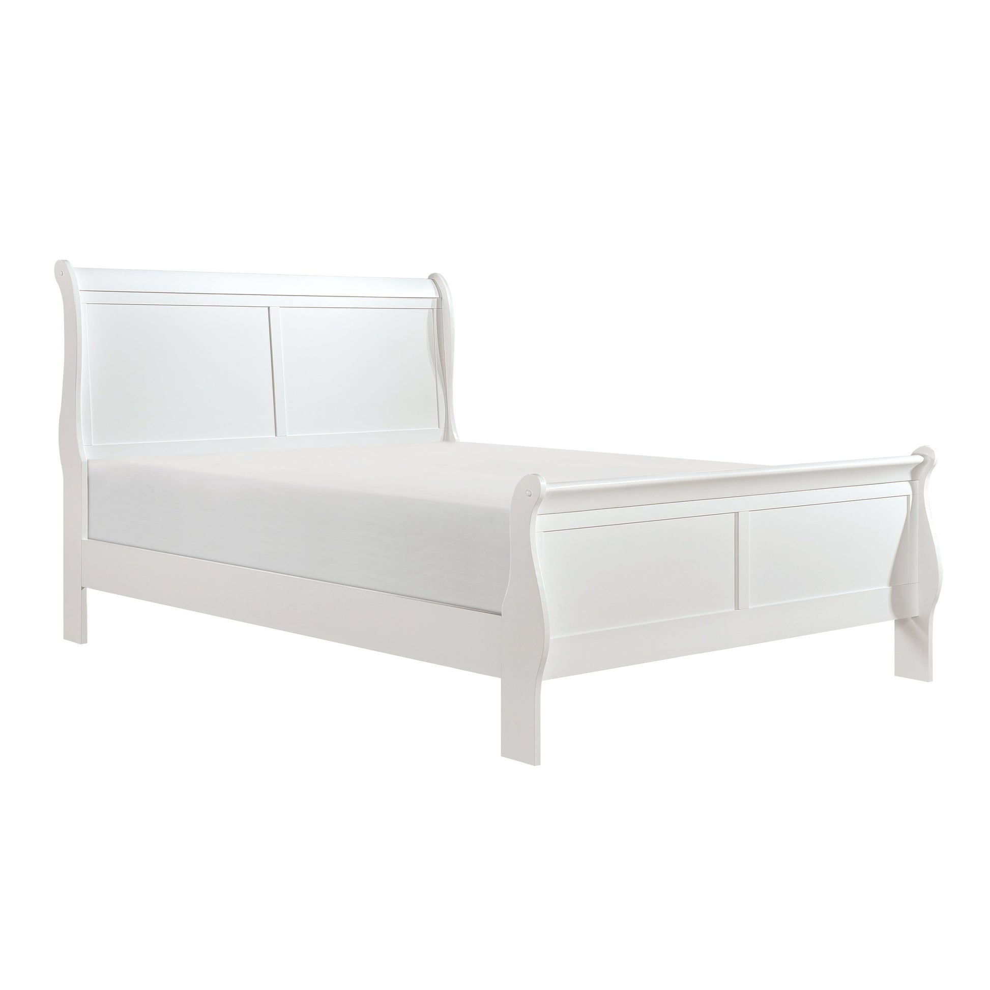 Mayville White Queen Sleigh Bed - SET | 2147W-1 | 2147W-3 - Luna Furniture - Dallas Store