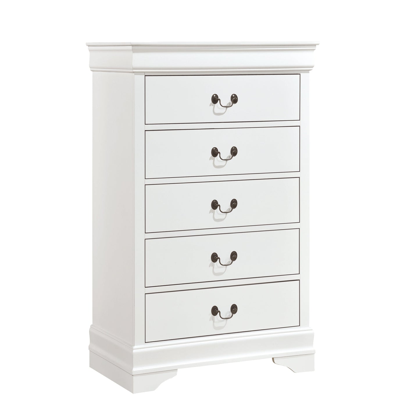 Mayville White Sleigh Bedroom Set - SET | 2147KW-1 | 2147KW-3EK | 2147W-5 | 2147W-6 | 2147W-4 | 2147W-9 - Luna Furniture - Dallas Store