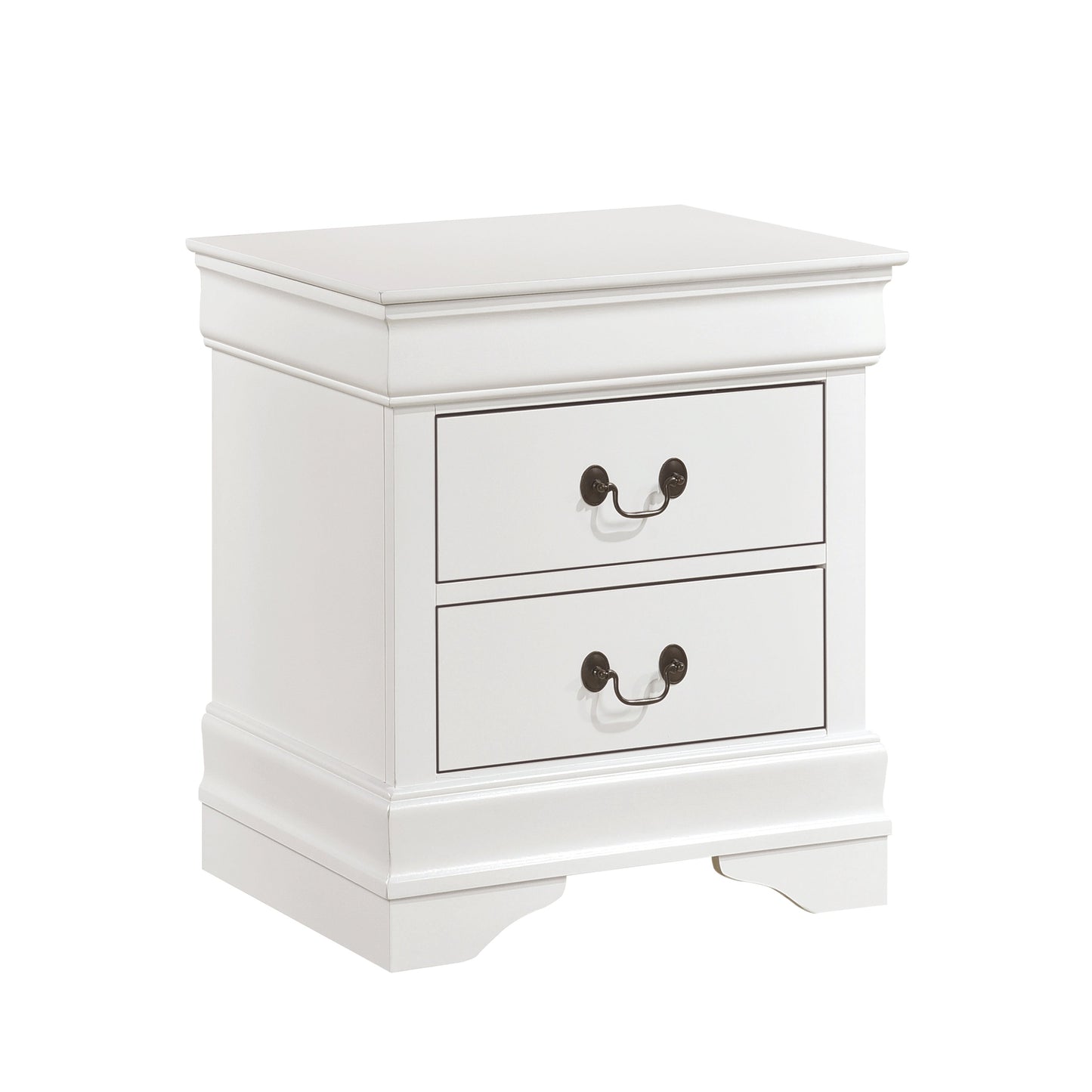 Mayville White Sleigh Bedroom Set - SET | 2147KW-1 | 2147KW-3EK | 2147W-5 | 2147W-6 | 2147W-4 | 2147W-9 - Luna Furniture - Dallas Store