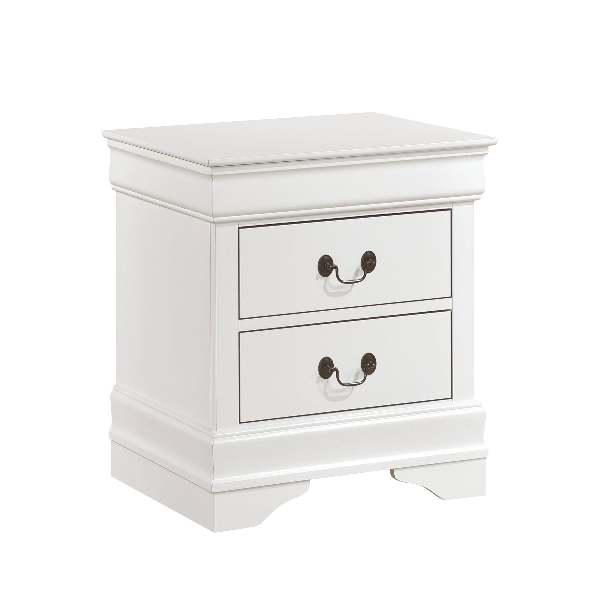 Mayville White Sleigh Bedroom Set - SET | 2147KW-1 | 2147KW-3EK | 2147W-5 | 2147W-6 | 2147W-4 | 2147W-9 - Luna Furniture - Dallas Store
