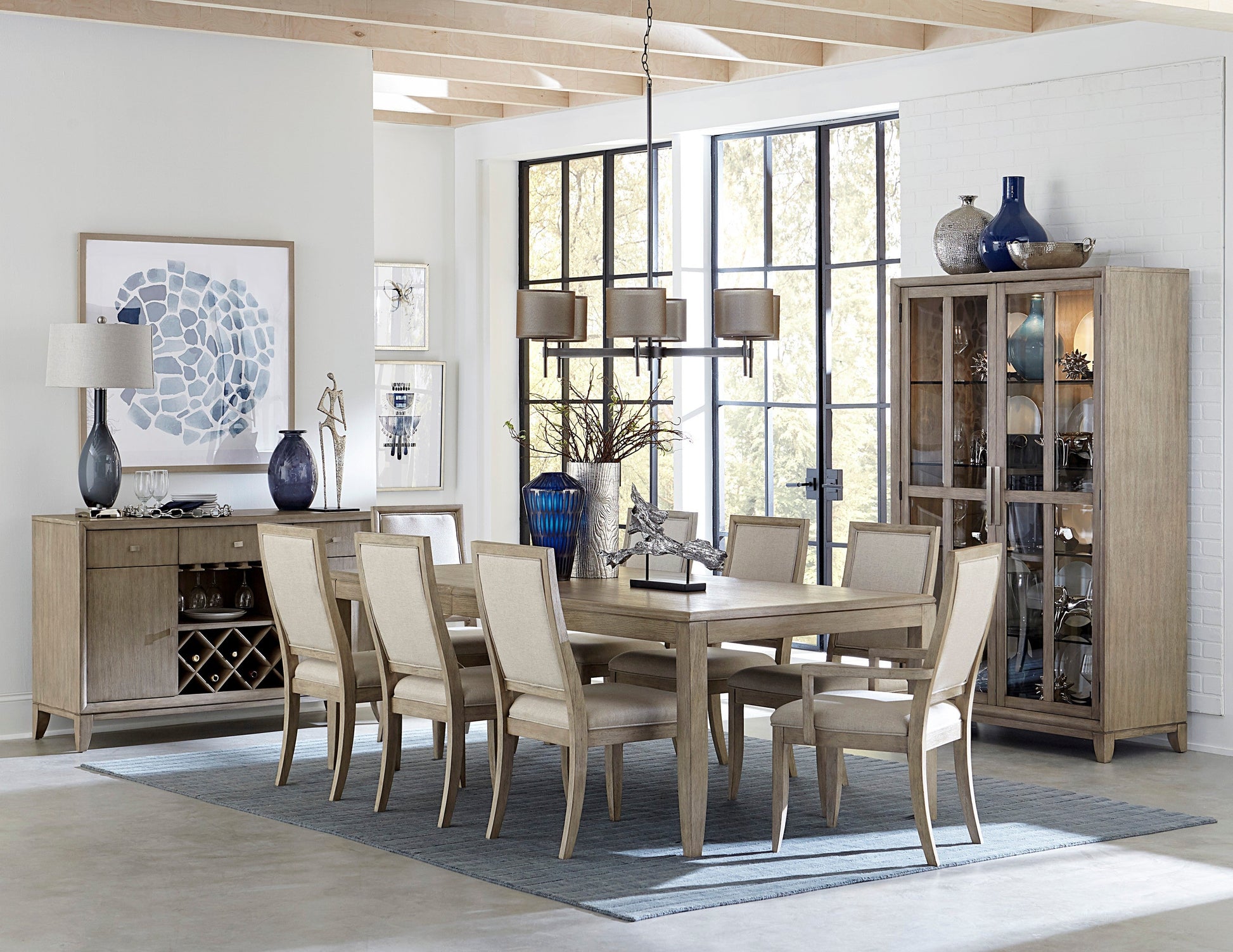 McKewen Gray Extendable Dining Table - 1820-86 - Luna Furniture - Dallas Store