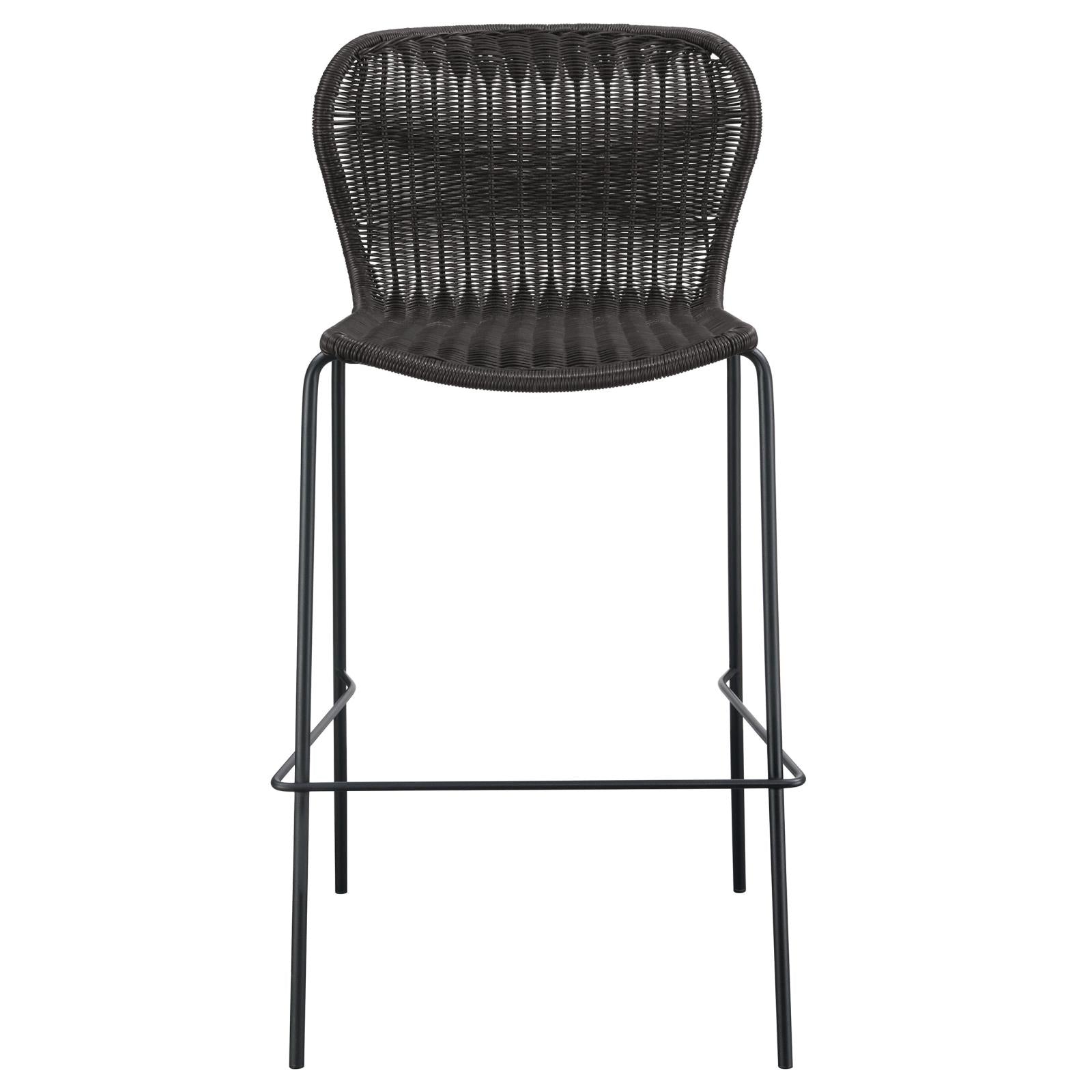 McKinley Brown/Sandy Black Upholstered Bar Stools with Footrest, Set of 2 - 192040 - Luna Furniture - Dallas Store