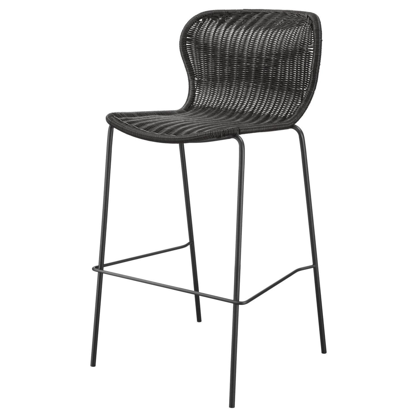McKinley Brown/Sandy Black Upholstered Bar Stools with Footrest, Set of 2 - 192040 - Luna Furniture - Dallas Store