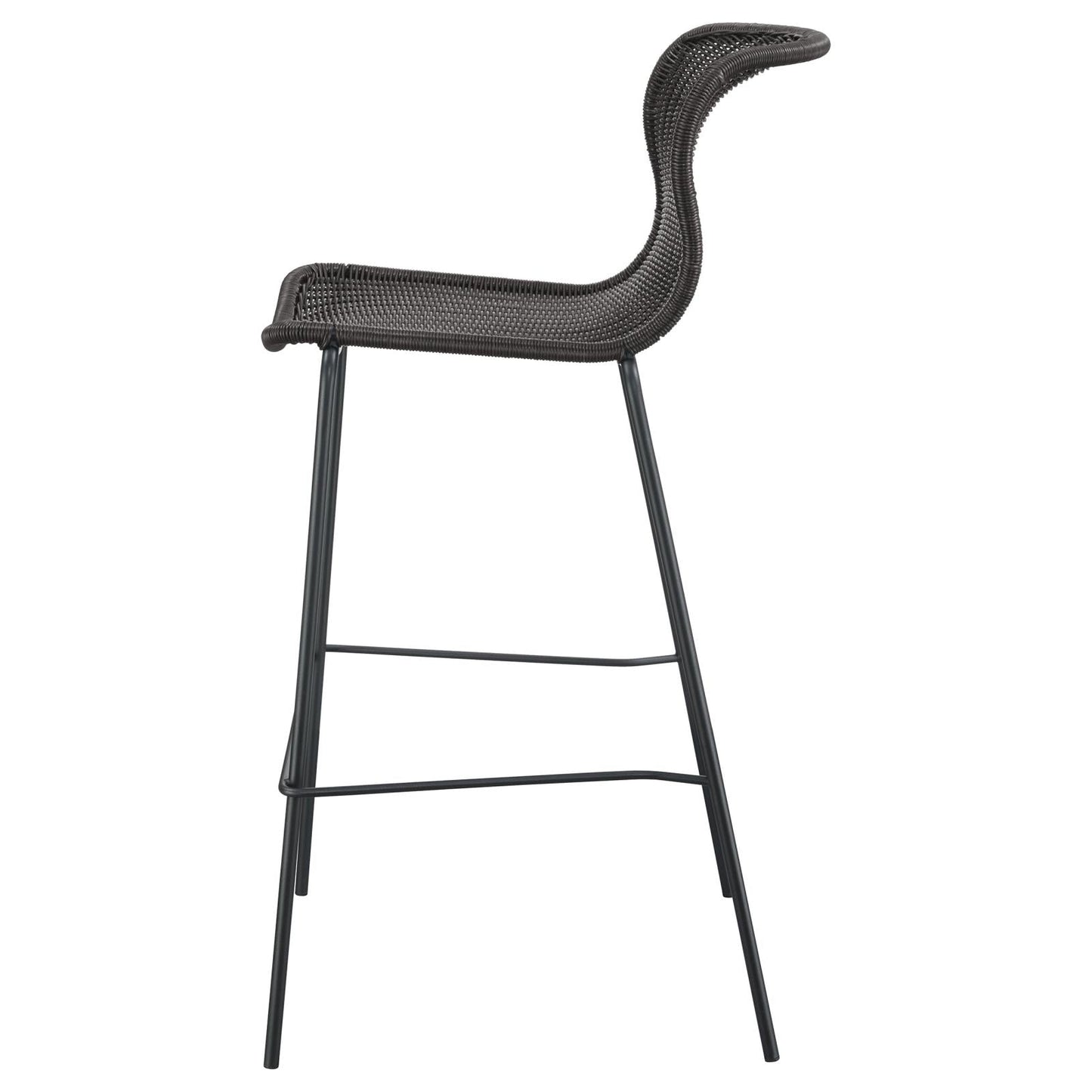 McKinley Brown/Sandy Black Upholstered Bar Stools with Footrest, Set of 2 - 192040 - Luna Furniture - Dallas Store