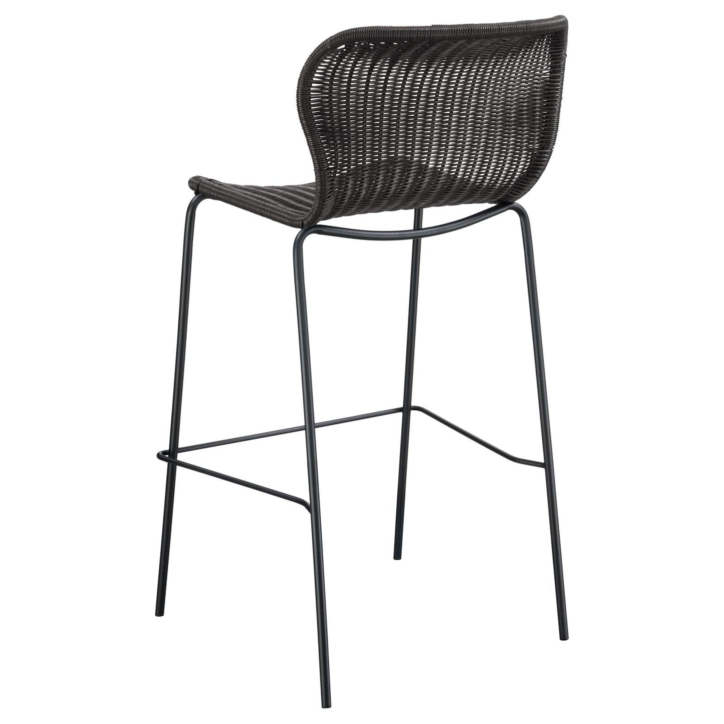 McKinley Brown/Sandy Black Upholstered Bar Stools with Footrest, Set of 2 - 192040 - Luna Furniture - Dallas Store