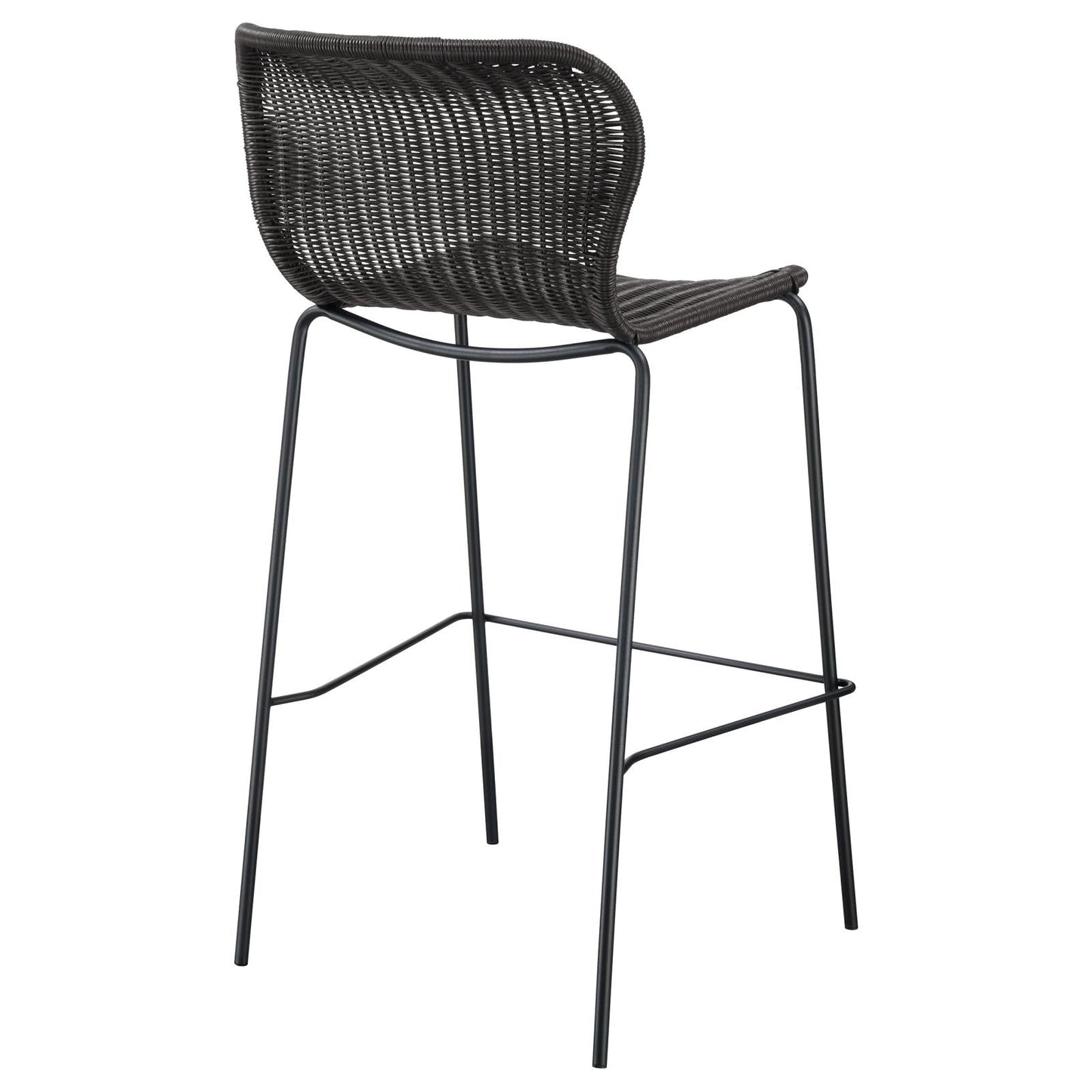 McKinley Brown/Sandy Black Upholstered Bar Stools with Footrest, Set of 2 - 192040 - Luna Furniture - Dallas Store