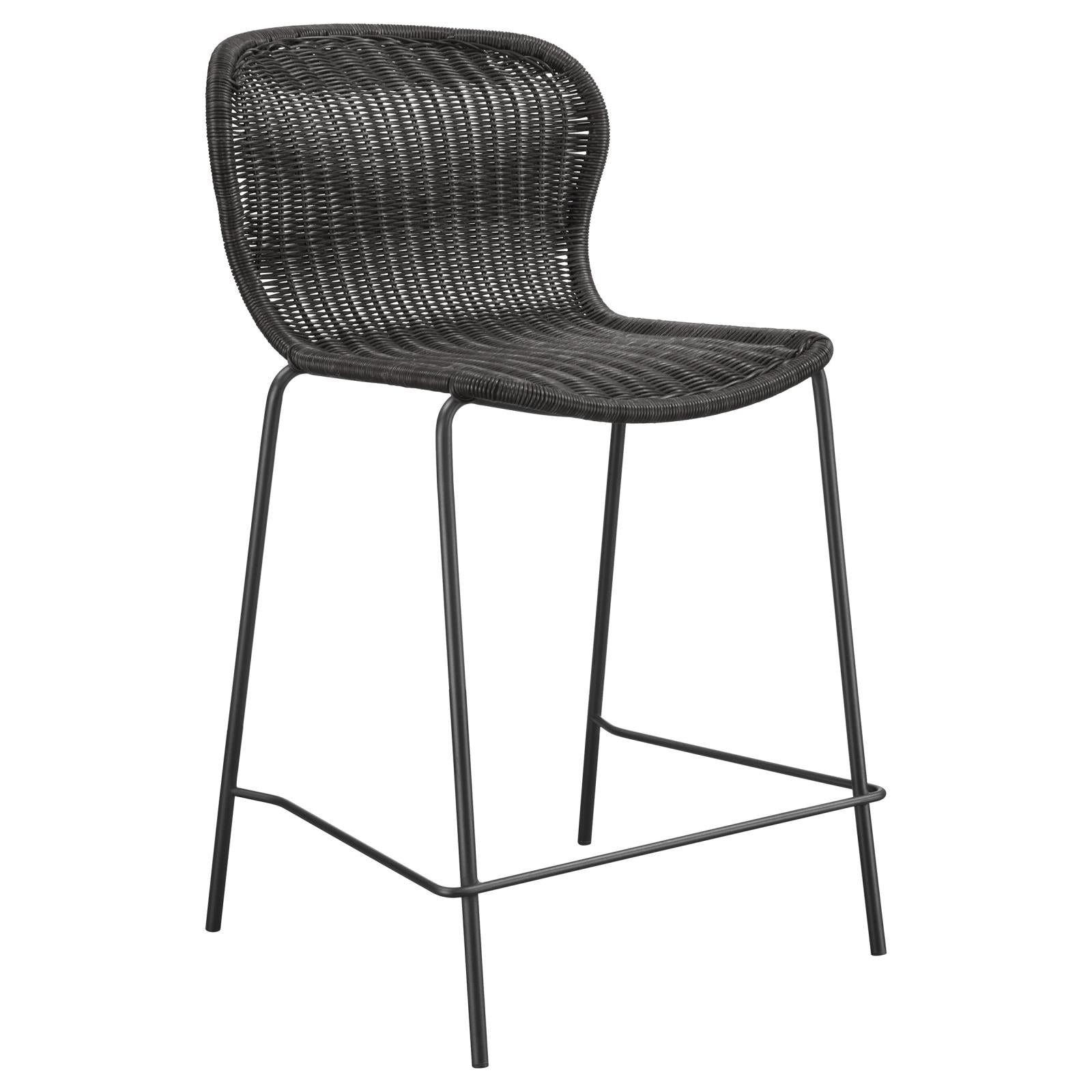 McKinley Brown/Sandy Black Upholstered Counter Height Stools with Footrest, Set of 2 - 192039 - Luna Furniture - Dallas Store