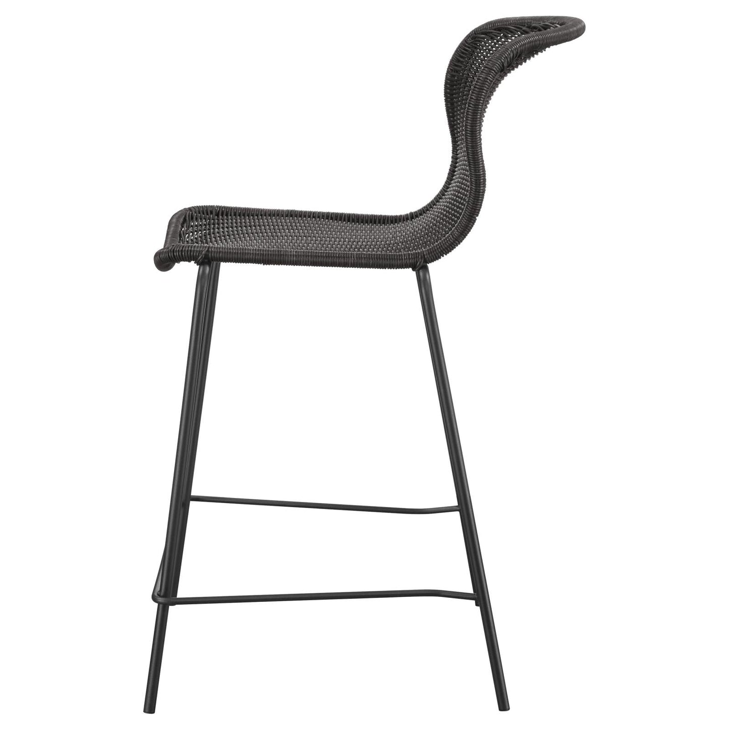 McKinley Brown/Sandy Black Upholstered Counter Height Stools with Footrest, Set of 2 - 192039 - Luna Furniture - Dallas Store