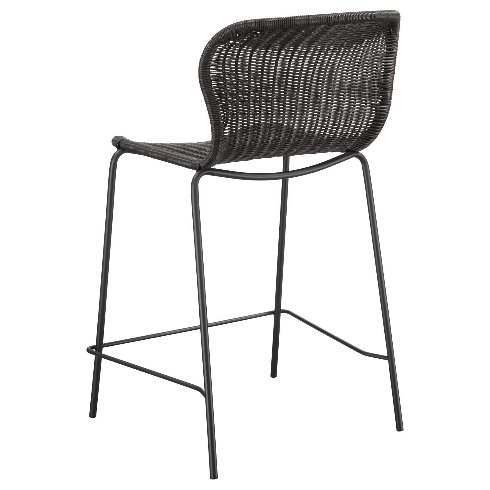 McKinley Brown/Sandy Black Upholstered Counter Height Stools with Footrest, Set of 2 - 192039 - Luna Furniture - Dallas Store