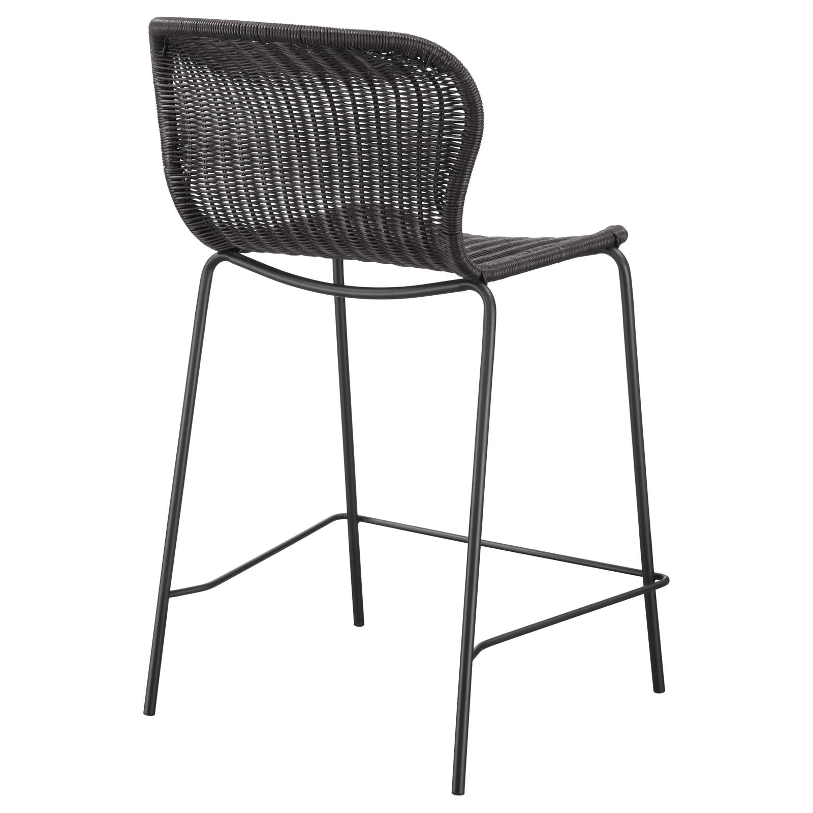 McKinley Brown/Sandy Black Upholstered Counter Height Stools with Footrest, Set of 2 - 192039 - Luna Furniture - Dallas Store