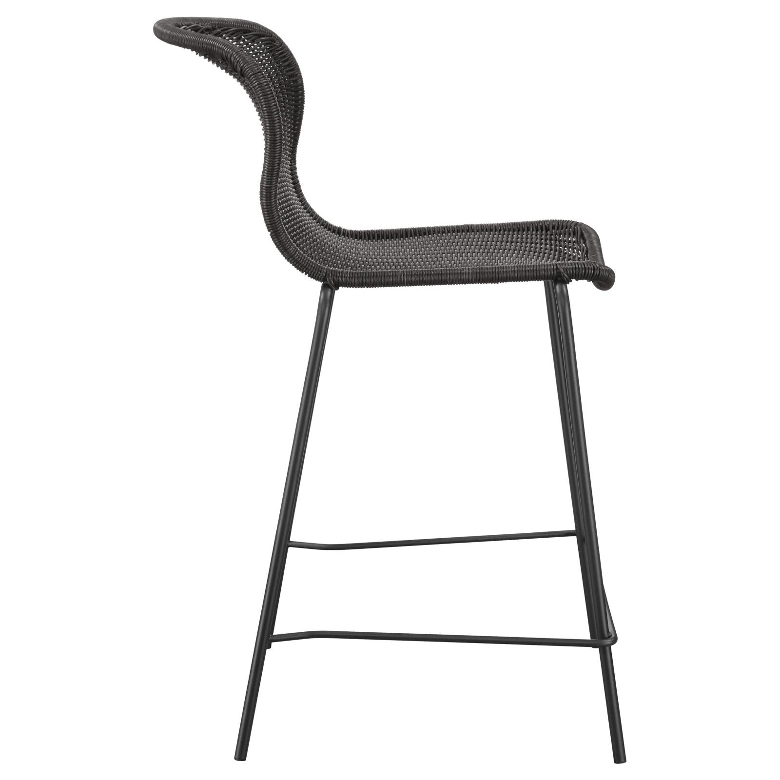 McKinley Brown/Sandy Black Upholstered Counter Height Stools with Footrest, Set of 2 - 192039 - Luna Furniture - Dallas Store