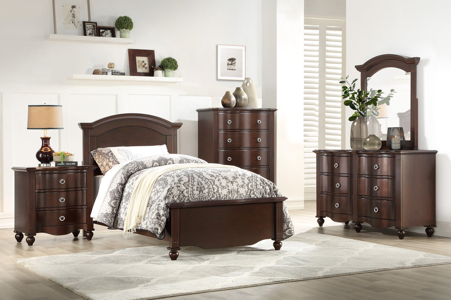 Meghan Espresso Dresser - 2058C-5 - Luna Furniture - Dallas Store