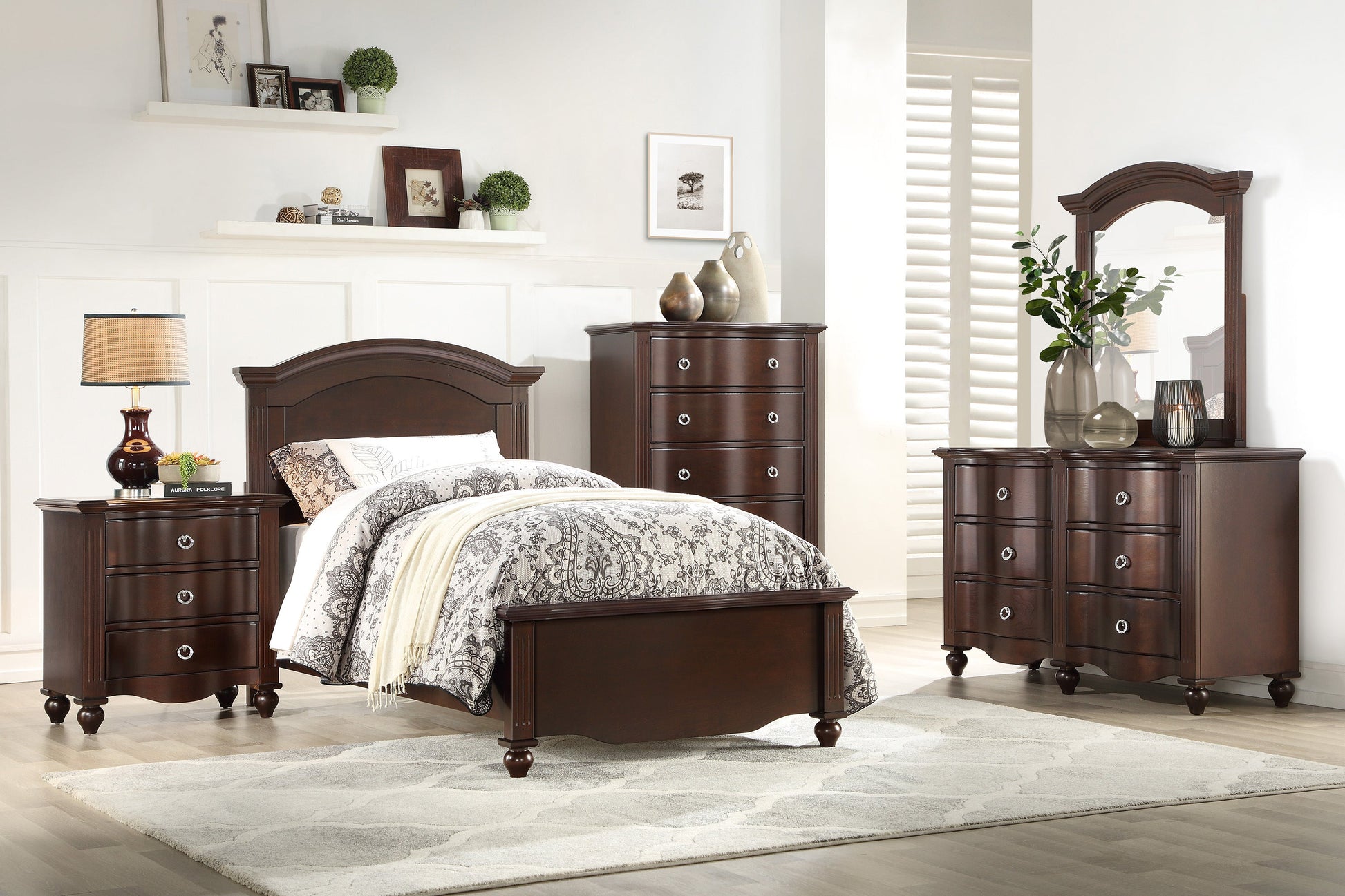 Meghan Espresso Mirror (Mirror Only) - 2058C-6 - Luna Furniture - Dallas Store