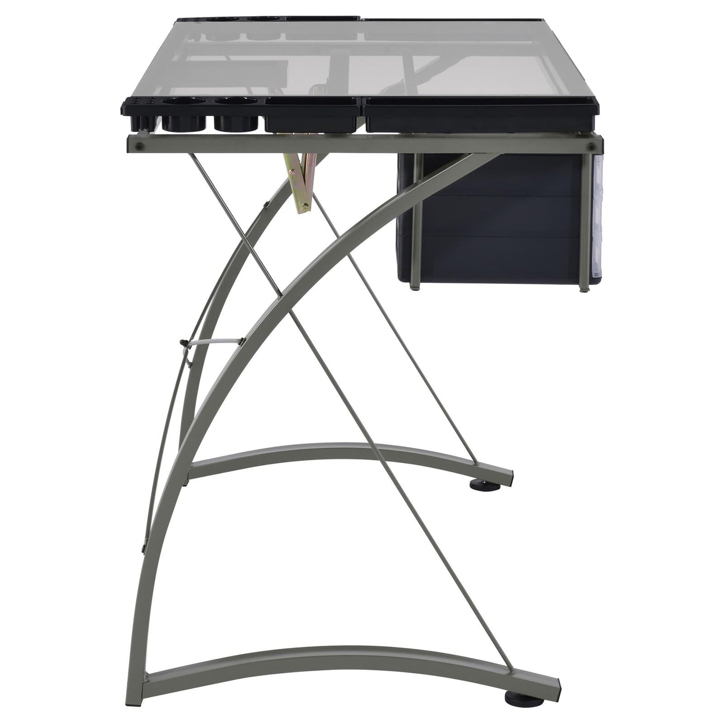 Melo Champagne 3-Drawer Drafting Desk - 800986 - Luna Furniture - Dallas Store