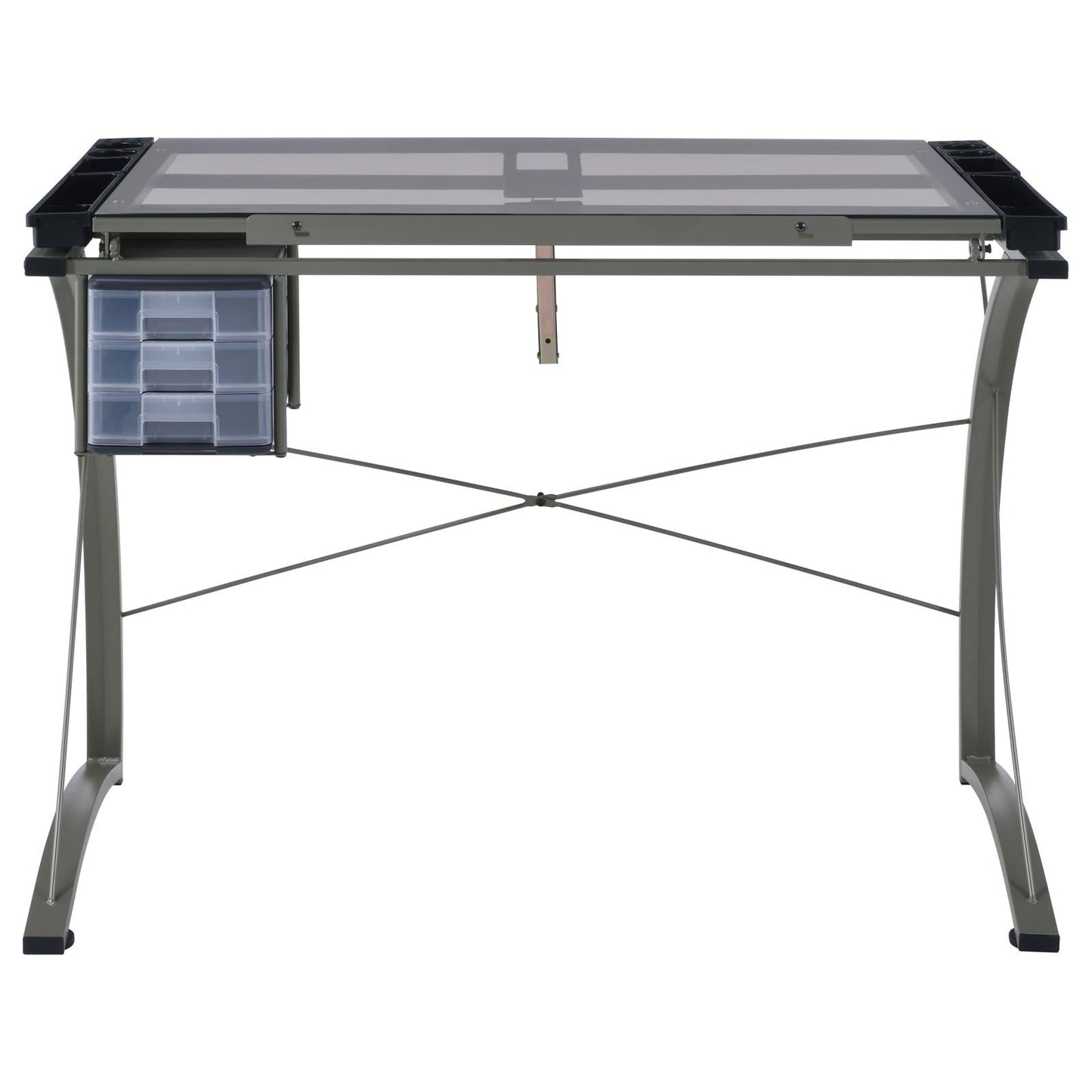 Melo Champagne 3-Drawer Drafting Desk - 800986 - Luna Furniture - Dallas Store