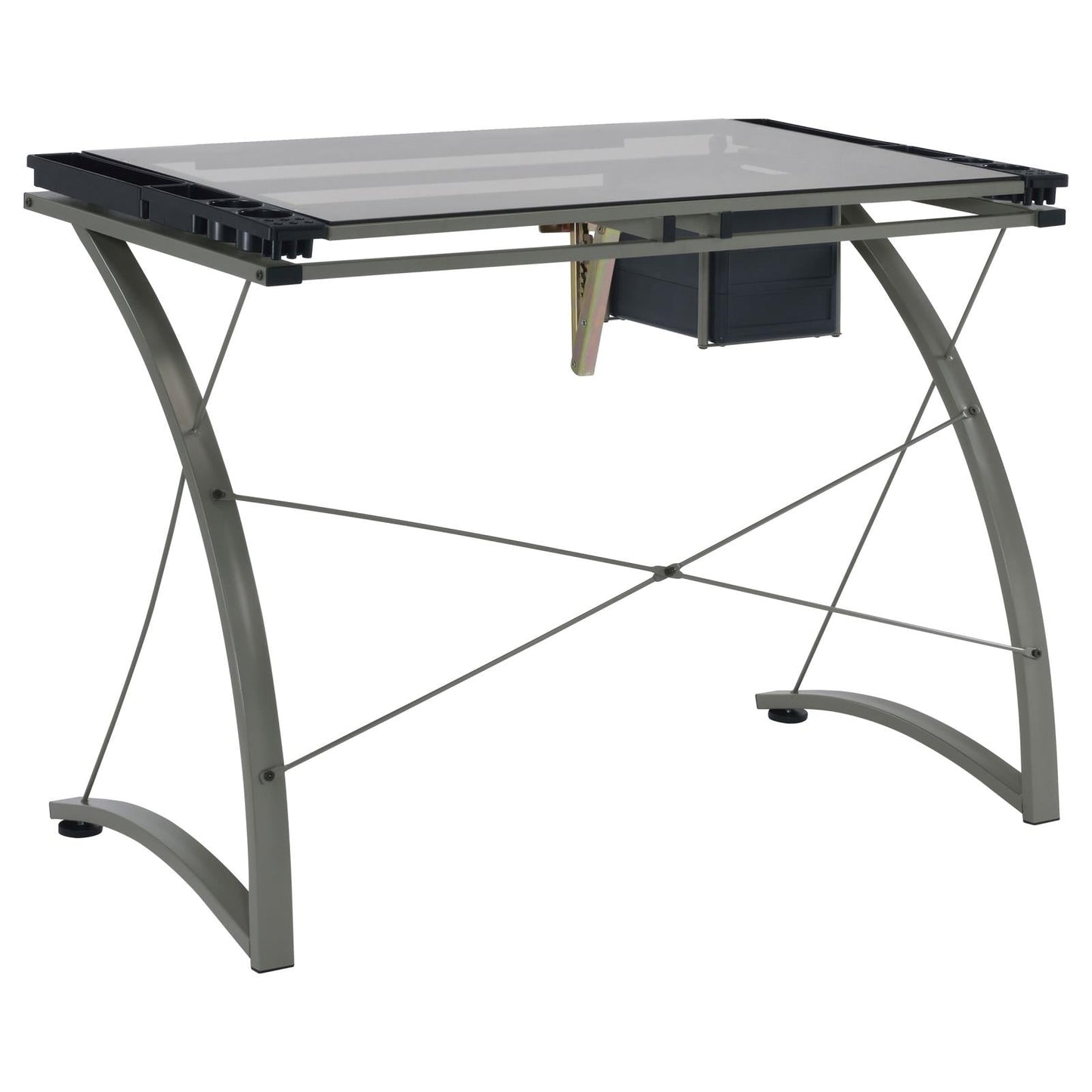 Melo Champagne 3-Drawer Drafting Desk - 800986 - Luna Furniture - Dallas Store