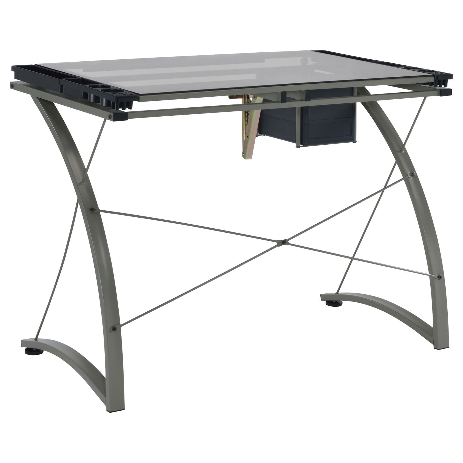 Melo Champagne 3-Drawer Drafting Desk - 800986 - Luna Furniture - Dallas Store