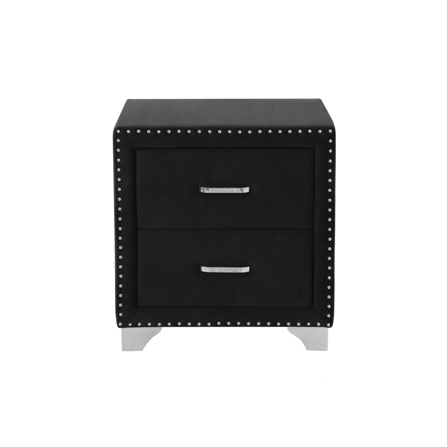 Melody 2-Drawer Upholstered Nightstand Gray - 223382 - Luna Furniture - Dallas Store