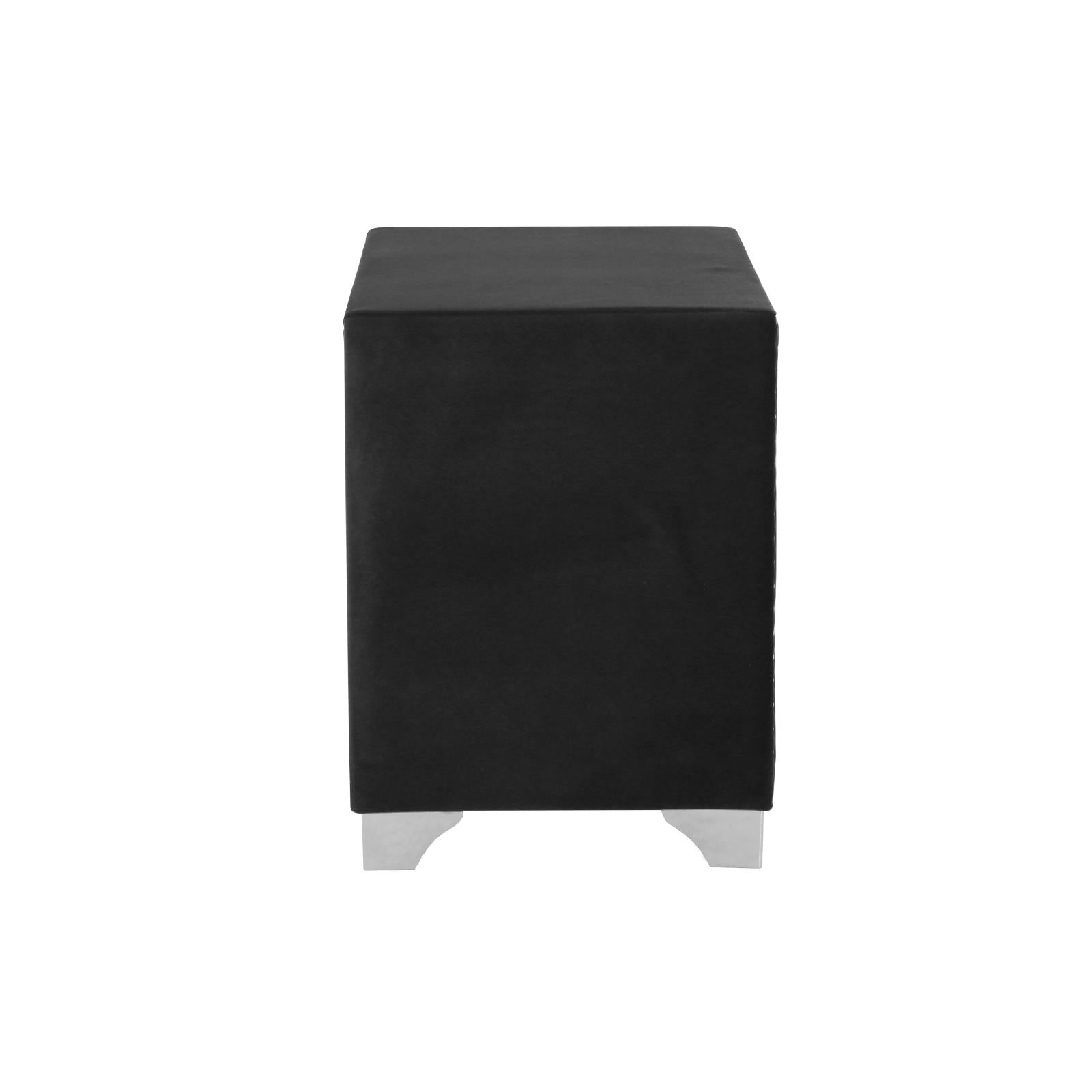 Melody 2-Drawer Upholstered Nightstand Gray - 223382 - Luna Furniture - Dallas Store