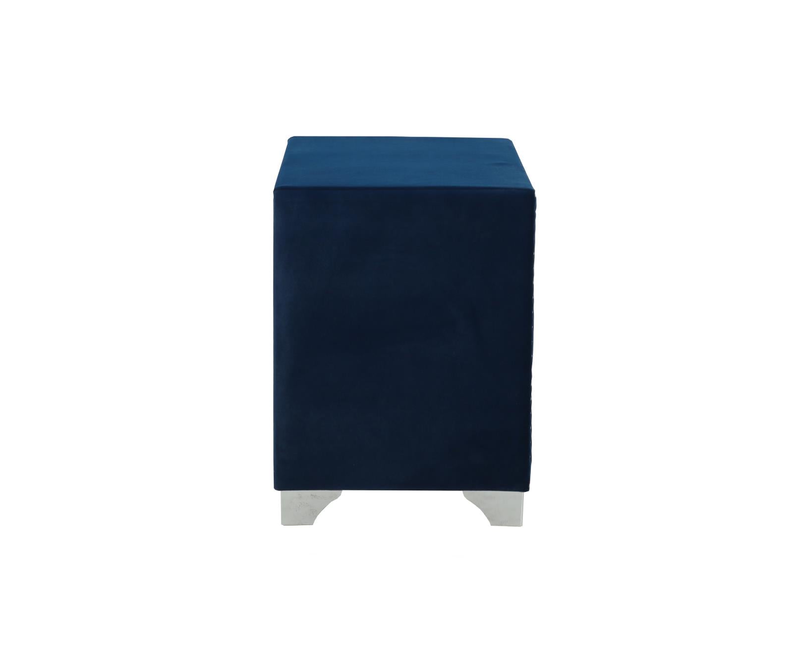 Melody 2-Drawer Upholstered Nightstand Pacific Blue - 223372 - Luna Furniture - Dallas Store