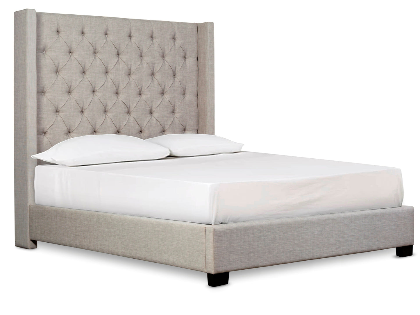 Melody Gray Queen Upholstered Bed - SH229GRY-1 - Luna Furniture - Dallas Store