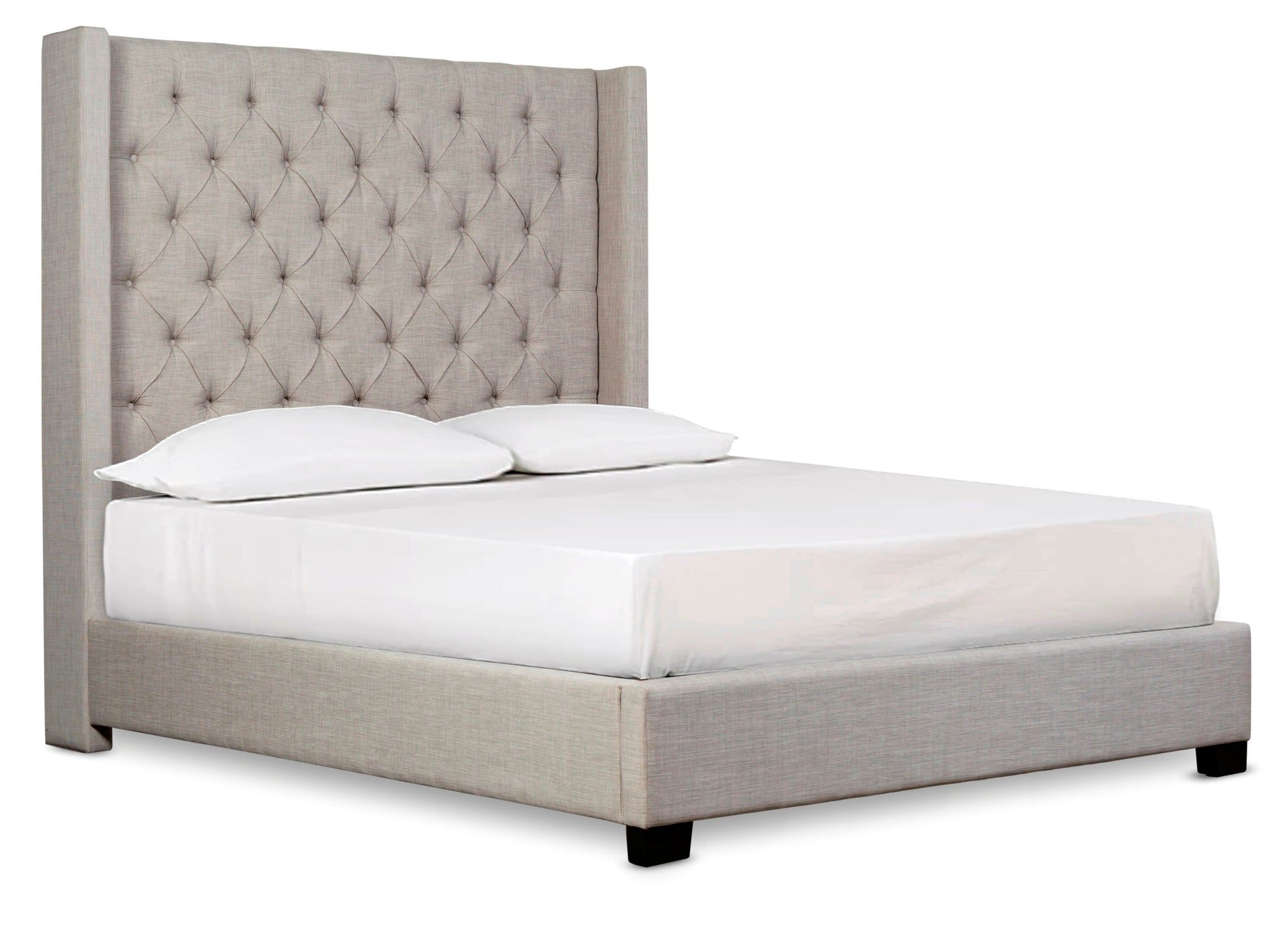 Melody Gray Queen Upholstered Bed - SH229GRY-1 - Luna Furniture - Dallas Store