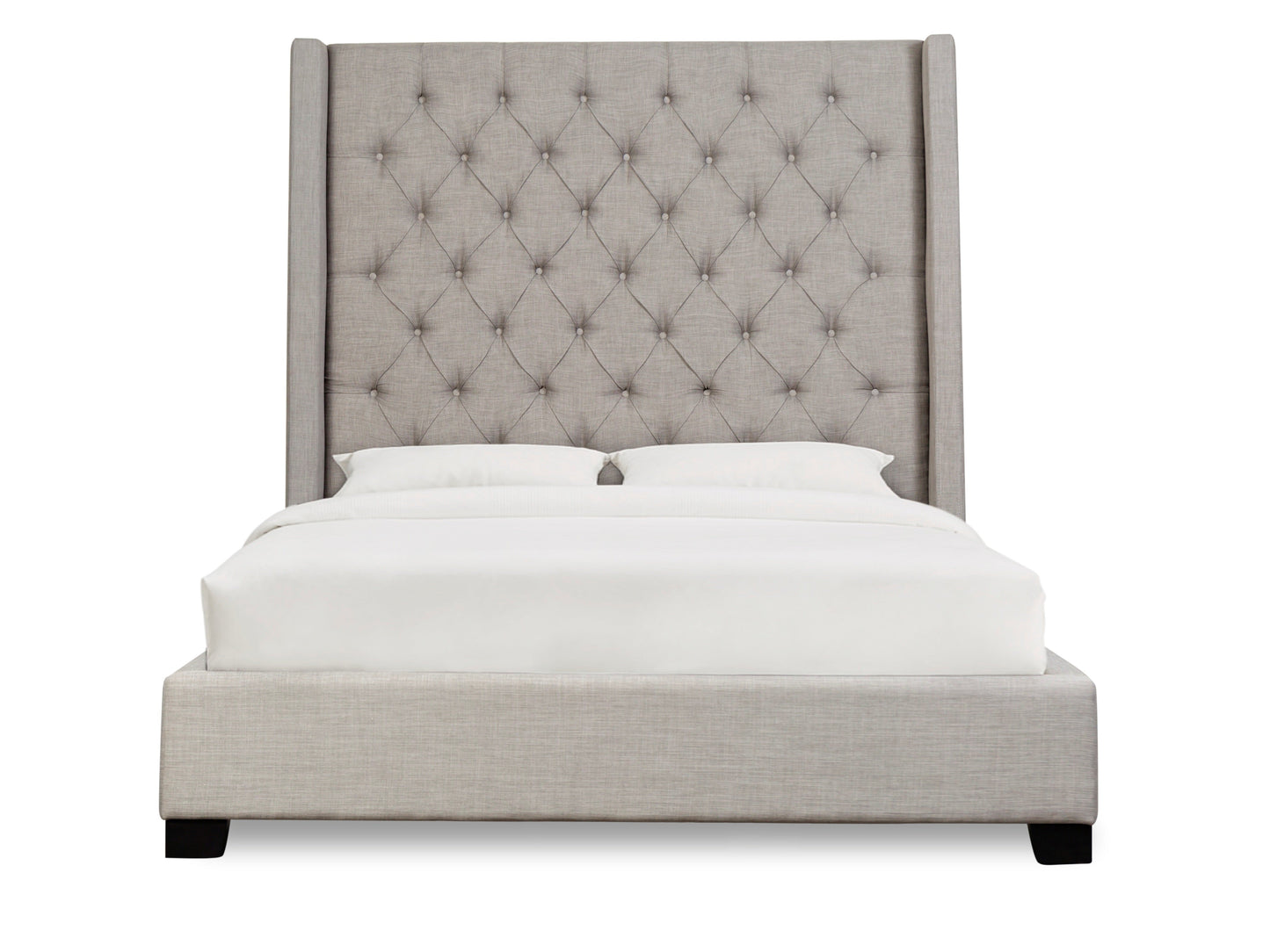 Melody Gray Queen Upholstered Bed - SH229GRY-1 - Luna Furniture - Dallas Store