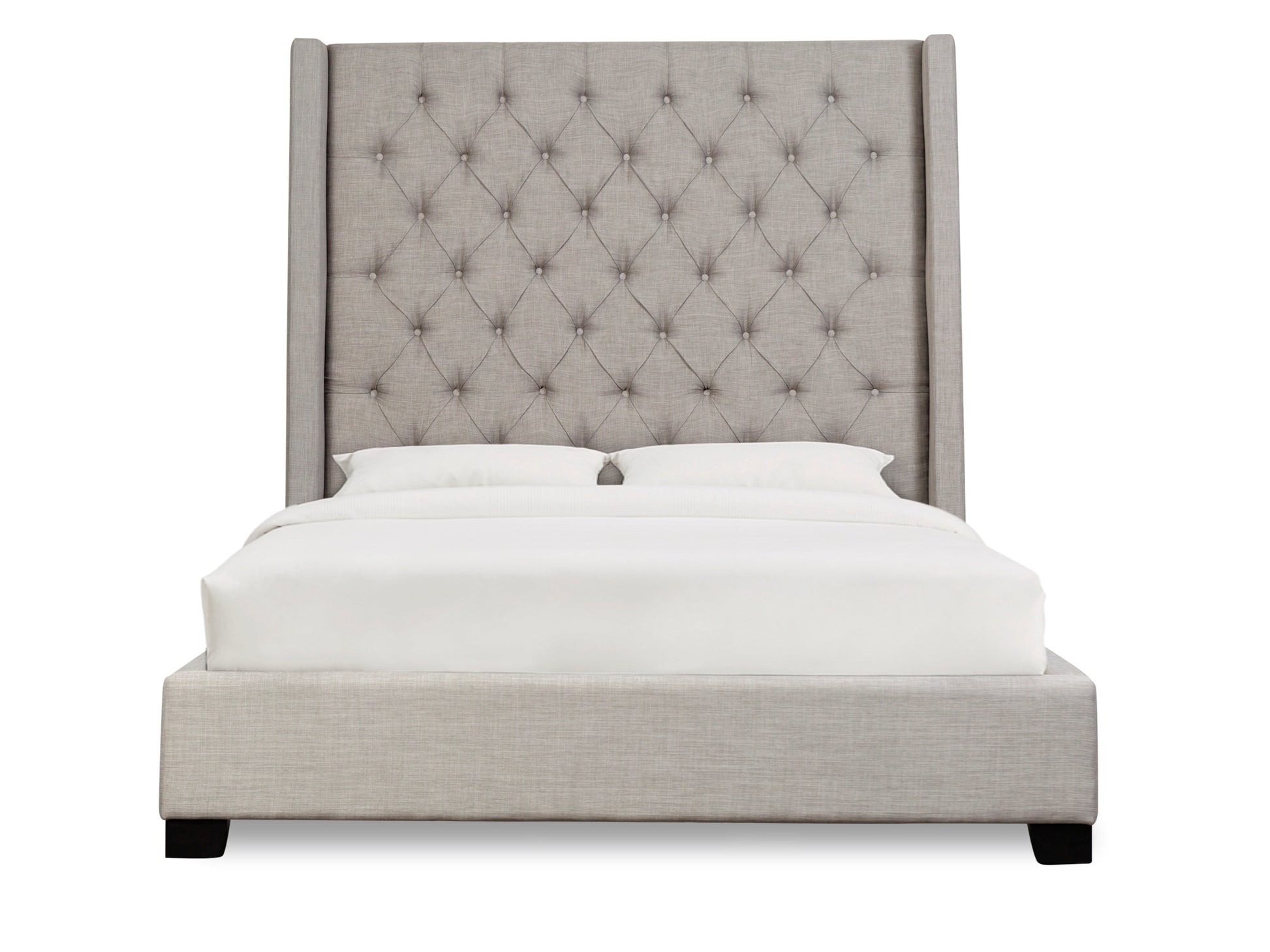 Melody Gray Queen Upholstered Bed - SH229GRY-1 - Luna Furniture - Dallas Store