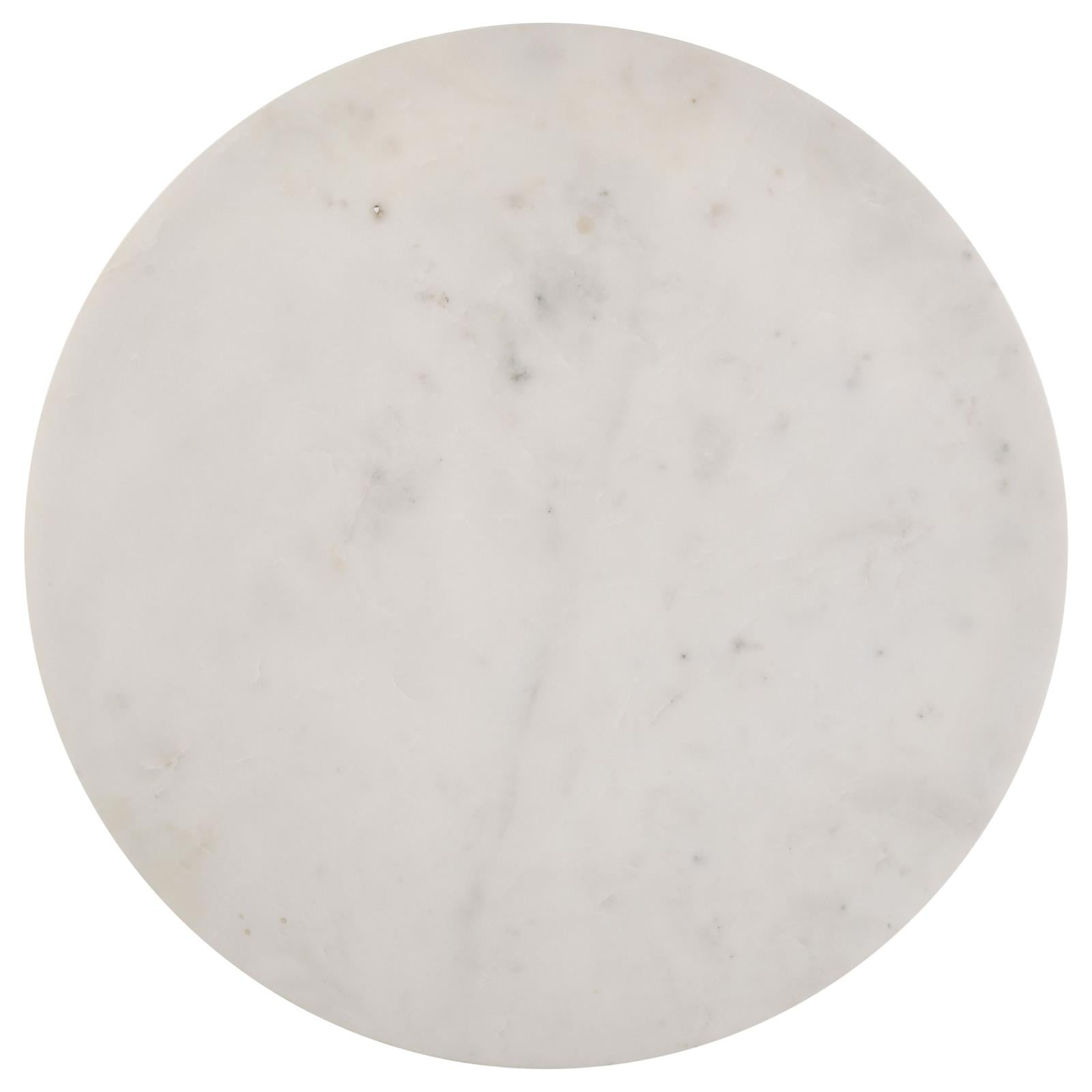 Miguel White/Black Marble Top Round Accent Table - 931227 - Luna Furniture - Dallas Store
