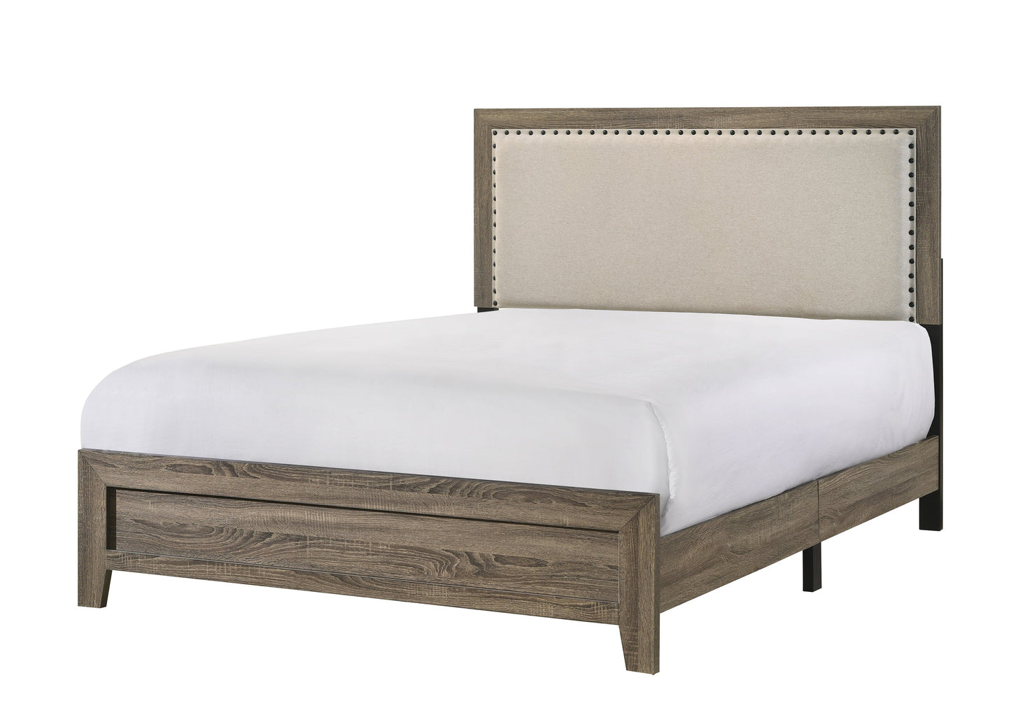 Mille Brownish Gray Upholstered Youth Bedroom Set - SET | B9205-T-BED | B9200-2 | B9200-4 - Luna Furniture - Dallas Store