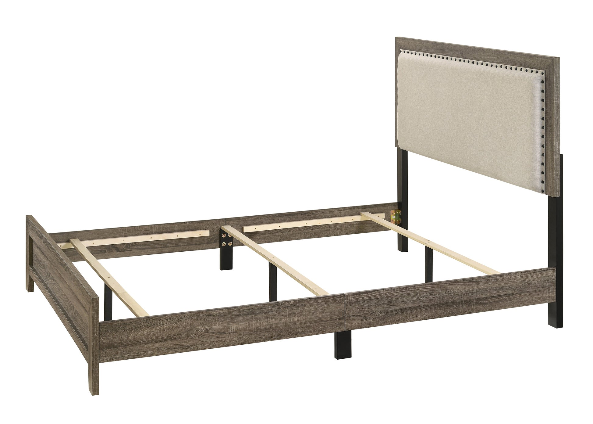 Mille Brownish Gray Upholstered Youth Bedroom Set - SET | B9205-T-BED | B9200-2 | B9200-4 - Luna Furniture - Dallas Store