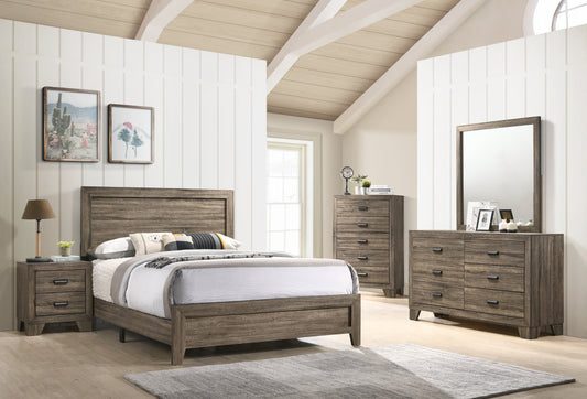 Millie Brown Panel Bedroom Set - SET | B9200-Q-BED | B9200-1 | B9200-11 | B9200-2 - Luna Furniture - Dallas Store