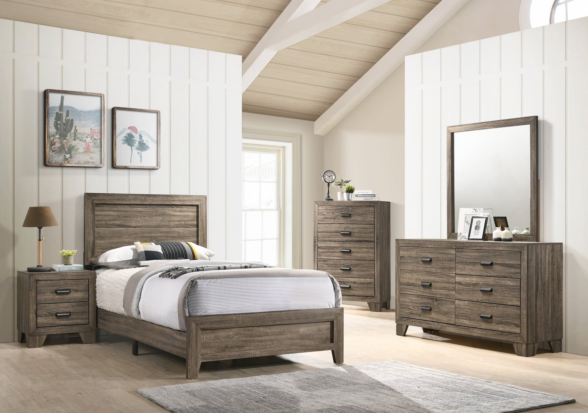 Millie Brown Panel Youth Bedroom Set - SET | B9200-F-BED | B9200-1 | B9200-11 | B9200-2 | B9200-4 - Luna Furniture - Dallas Store