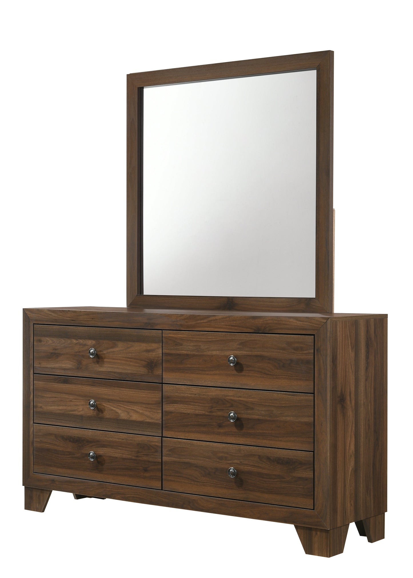Millie Cherry Brown Panel Bedroom Set - SET | B9250-Q-BED | B9250-1 | B9250-11 | B9250-2 | B9250-44 - Luna Furniture - Dallas Store