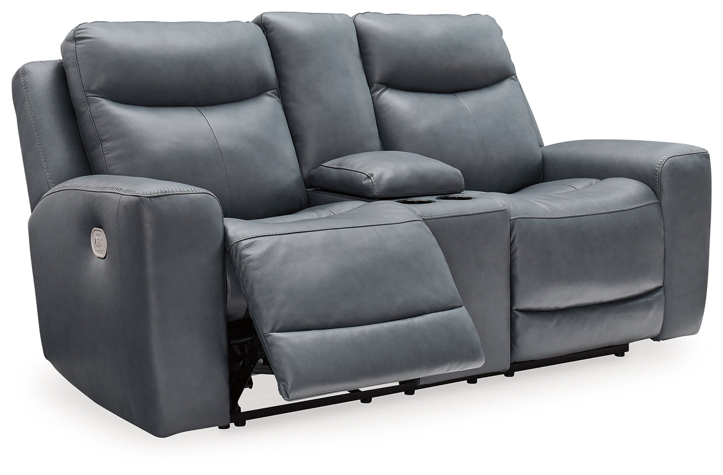 Mindanao Steel Power Reclining Loveseat with Console - U5950418 - Luna Furniture - Dallas Store