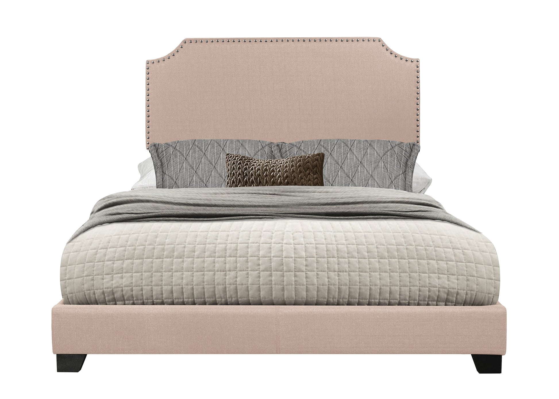 Miranda Beige King Upholstered Bed - SH235KBGE-1 - Luna Furniture - Dallas Store