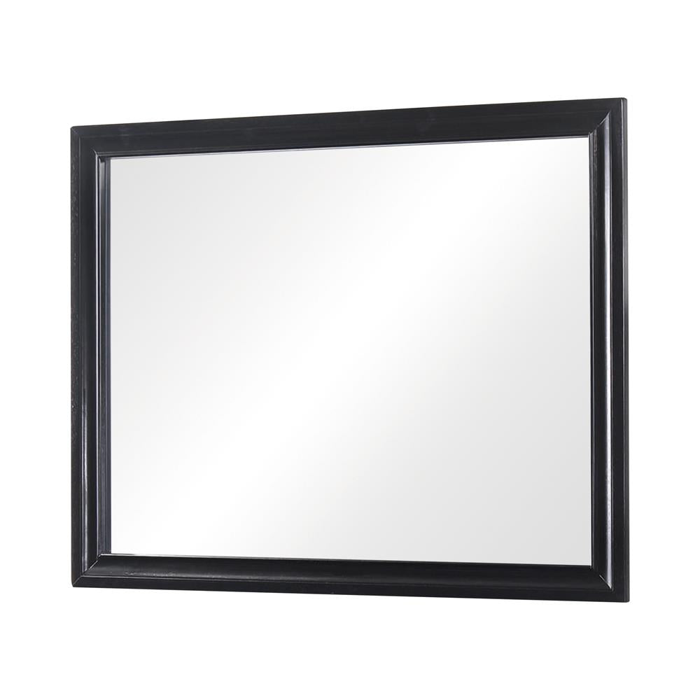 Miranda Black Rectangular Mirror - 206364 - Luna Furniture - Dallas Store