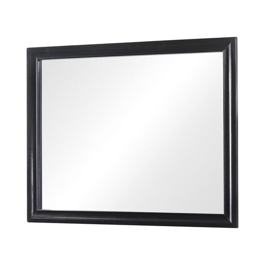 Miranda Black Rectangular Mirror - 206364 - Luna Furniture - Dallas Store