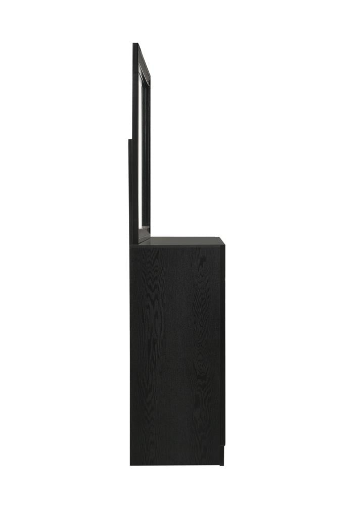 Miranda Black Rectangular Mirror - 206364 - Luna Furniture - Dallas Store