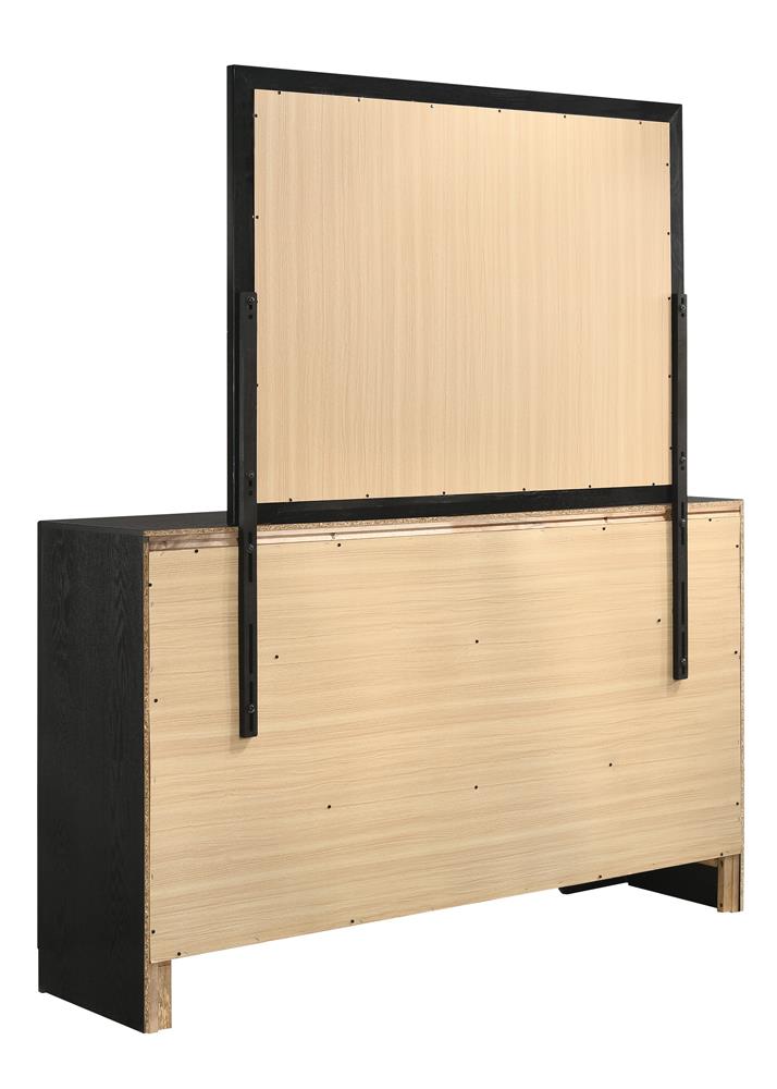Miranda Black Rectangular Mirror - 206364 - Luna Furniture - Dallas Store