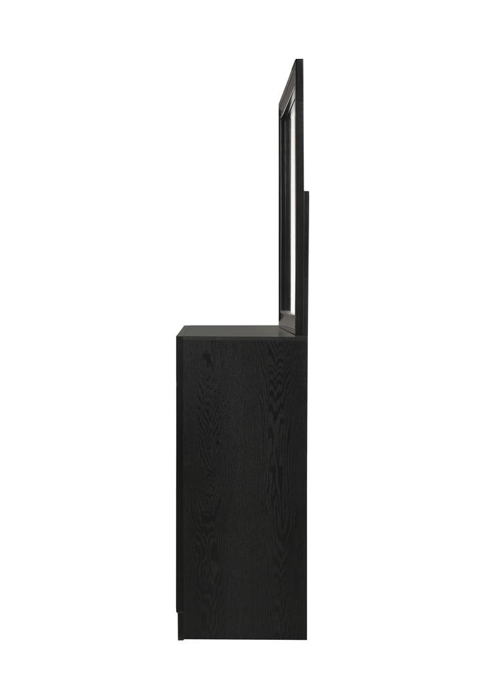 Miranda Black Rectangular Mirror - 206364 - Luna Furniture - Dallas Store