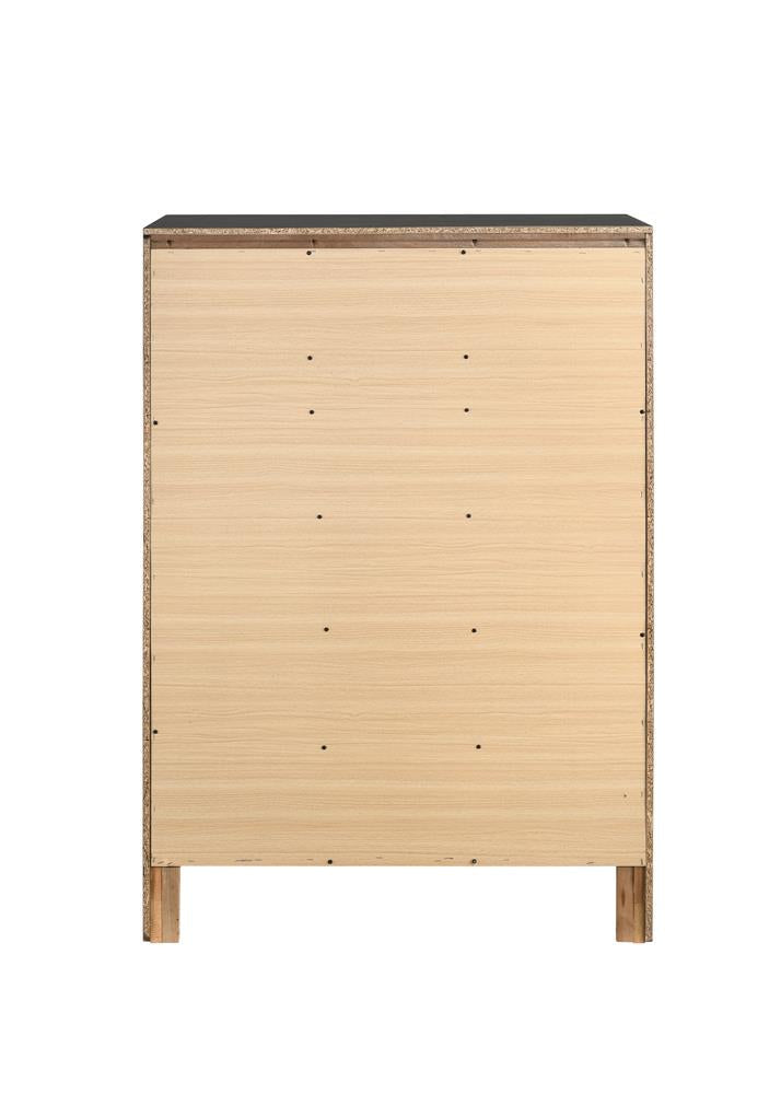 Miranda Black/Rhinestone 5-Drawer Chest - 206365 - Luna Furniture - Dallas Store