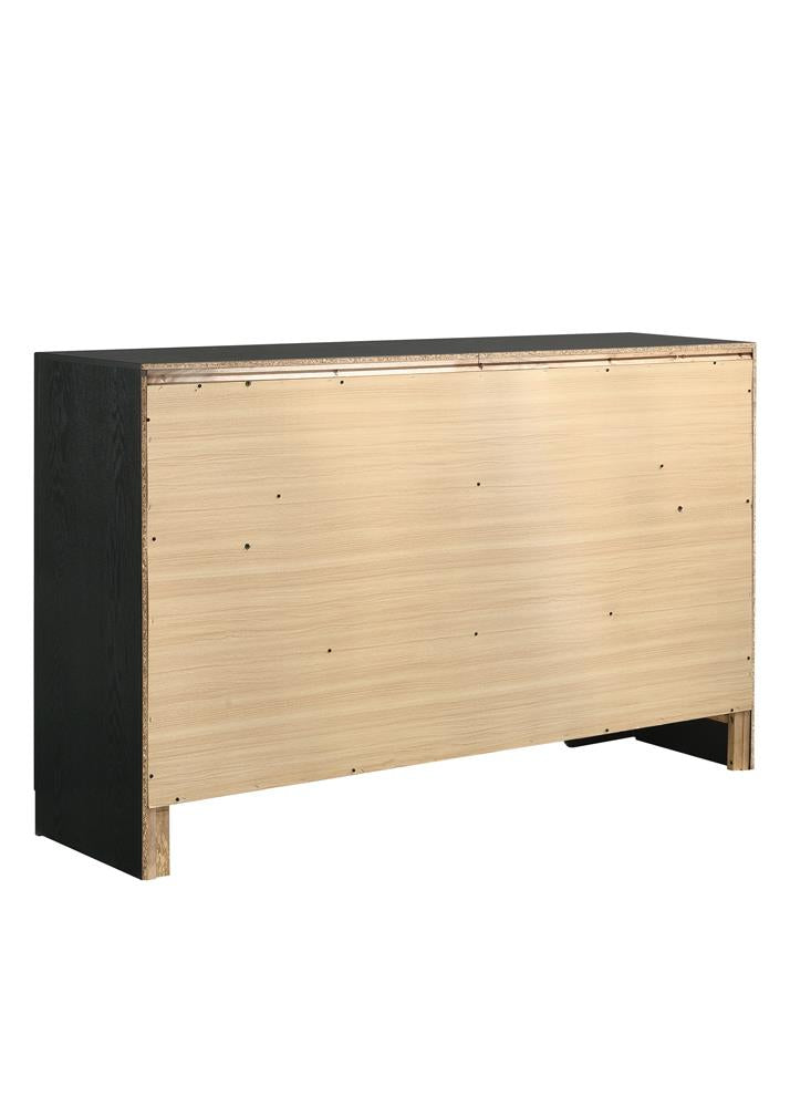Miranda Black/Rhinestone 7-Drawer Dresser - 206363 - Luna Furniture - Dallas Store