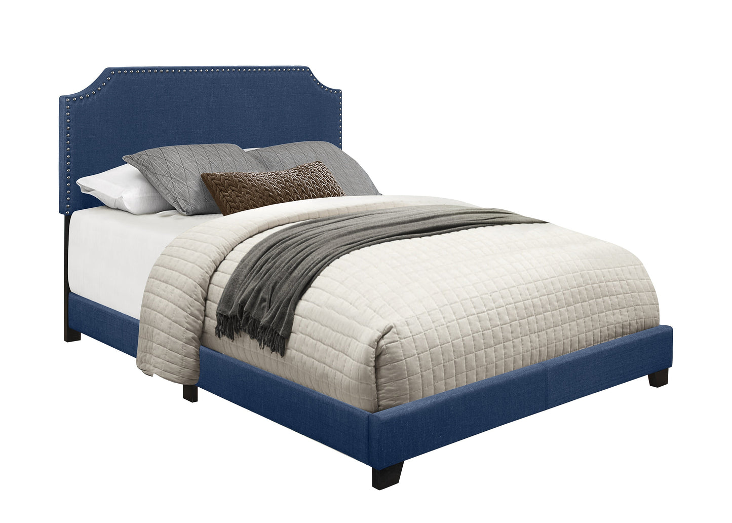 Miranda Blue Full Upholstered Bed - SH235FBLU-1 - Luna Furniture - Dallas Store