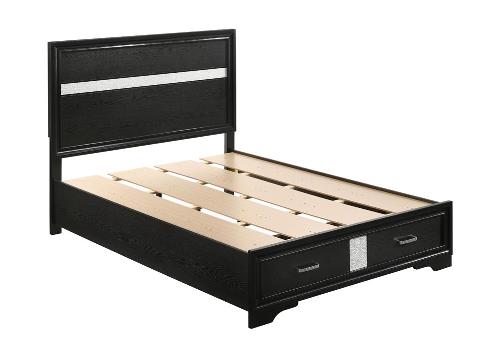 Miranda Full Storage Bed Black - 206361F - Luna Furniture - Dallas Store