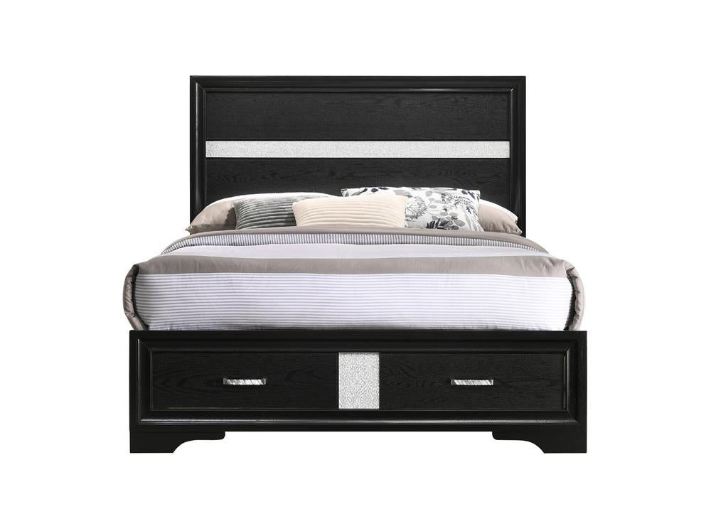 Miranda Full Storage Bed Black - 206361F - Luna Furniture - Dallas Store