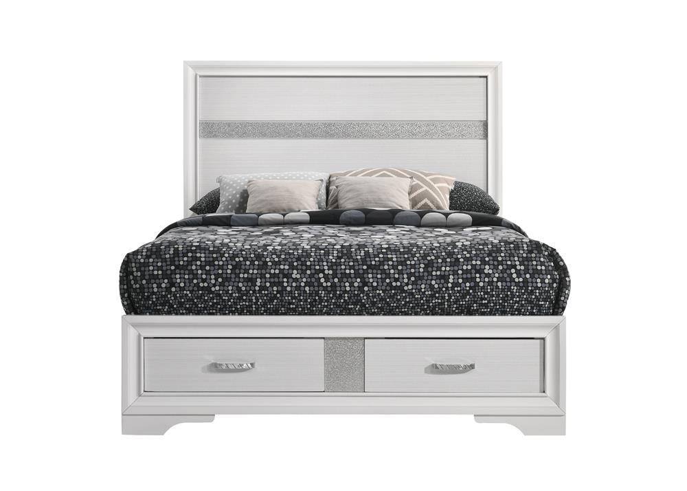 Miranda Full Storage Bed White - 205111F - Luna Furniture - Dallas Store
