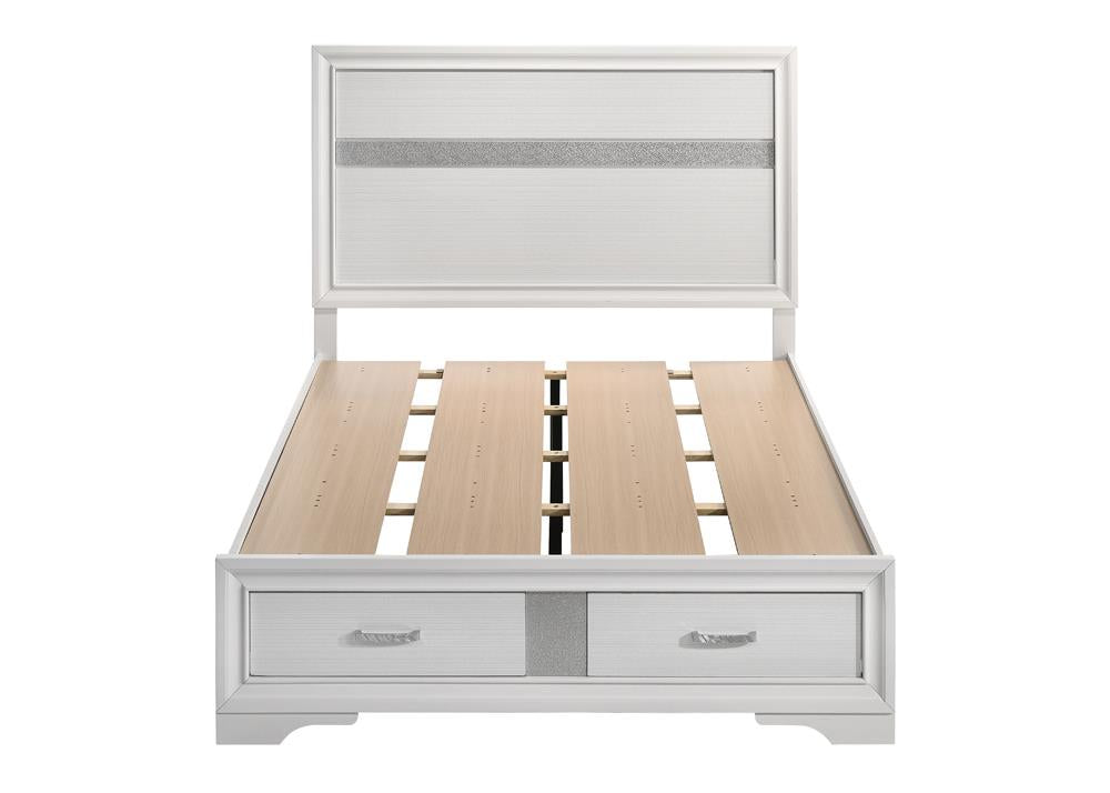 Miranda Full Storage Bed White - 205111F - Luna Furniture - Dallas Store