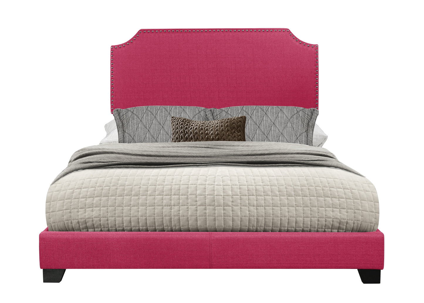 Miranda Pink Full Upholstered Bed - SH235FPNK-1 - Luna Furniture - Dallas Store